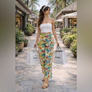 Tropical Hawaiian Wrinkle-Free Pants - NWOT